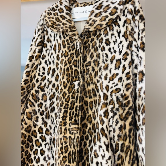 Graham & Spencer Leopard Velvet Coat | Silk Lined | Made in USA | LIKE NEW - Picture 2 of 16